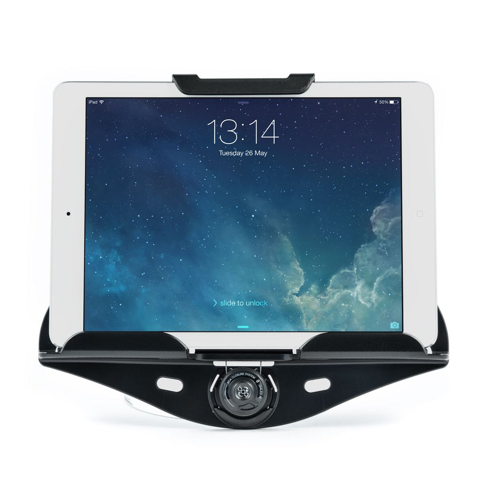 Targus In Car Tablet Holder | Universal Backseat Headrest Car Mount for 7 to 10 Inch Tablets & iPads with Adjustable Viewing Straps - Black (AWE77EU)