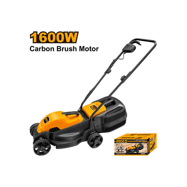 INGCO Electric Lawn Mower 1600 W Corded Electric 3500 RPM Compact Portable Device for Home Improvement & Industrial Use (LM385)