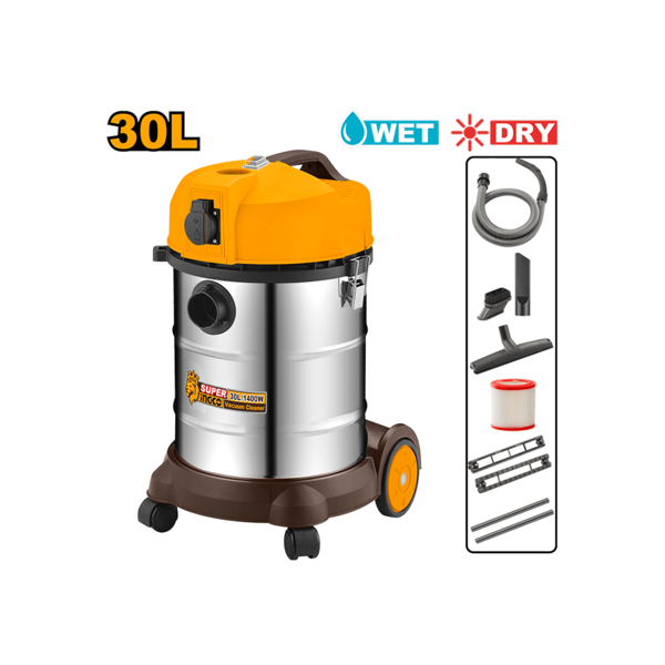 INGCO Vacuum Cleaner (VC14301) | Pro-Grade 30L Wet & Dry Force