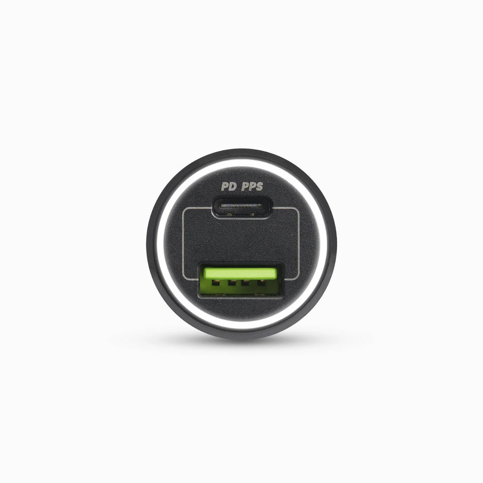 Prolink PCC24501 51W 2-Port Car Charger with IntelliSense, 1x USB-C PD3.0, 1x QC3.0