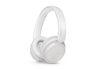 Philips TAH5209 Lightweight Over-Ear Wireless Bluetooth Headphones - 65 Hours Play Time, 40mm Neodymium Drivers, Dynamic Bass Boost, Clear Calls & Quick Charge - Available in Black & White