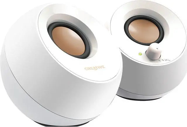 Creative Labs Pebble SE 2.0 Desktop Speakers, RGB Lighting with 7 Built-In Presets (Available in Black or White)