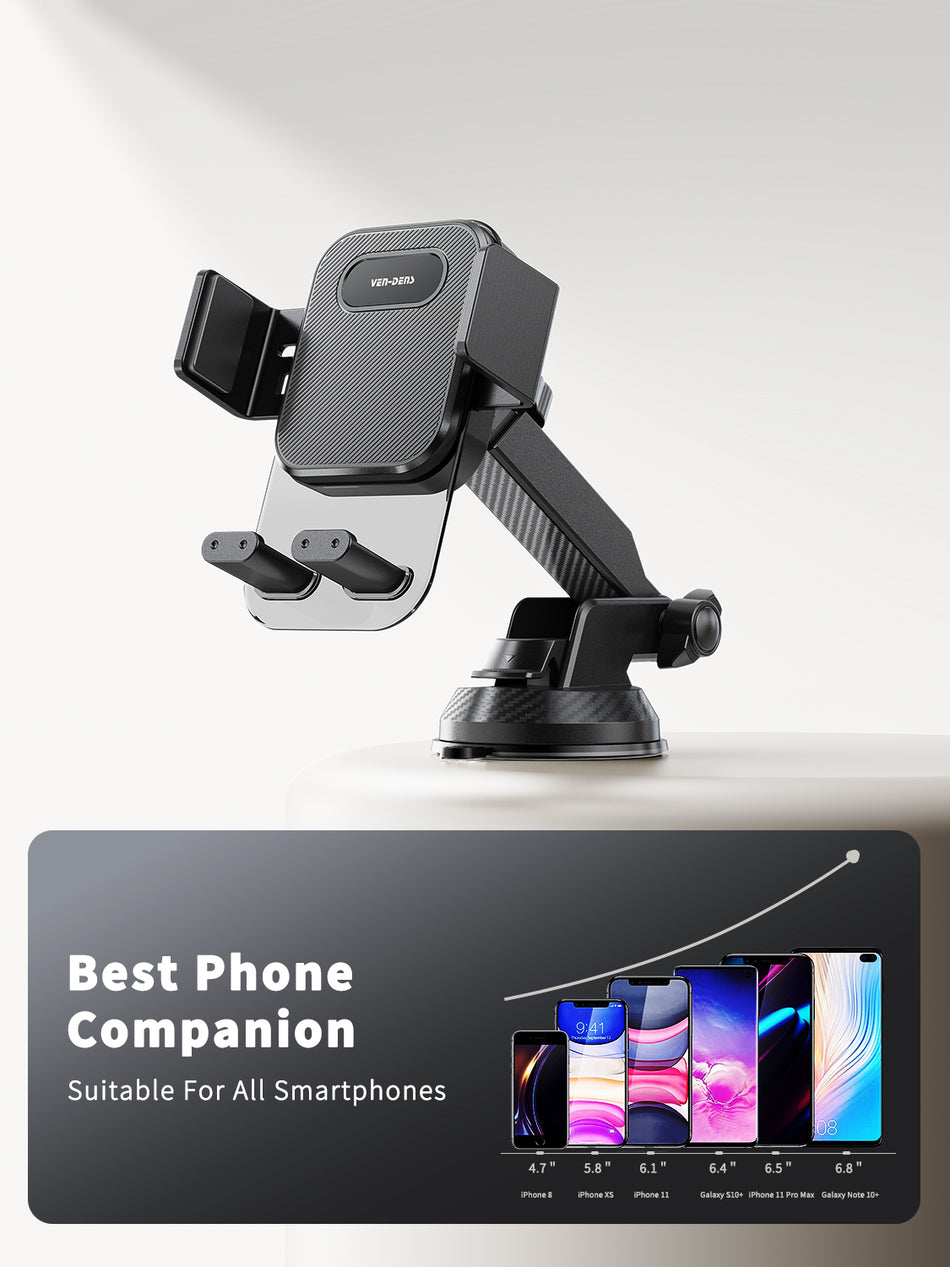 Ven-Dens VD-HD049 360 Phone Holder Stand | Universal 360° Rotating Multi-Angle Tabletop Holder for Smartphones & Tablets