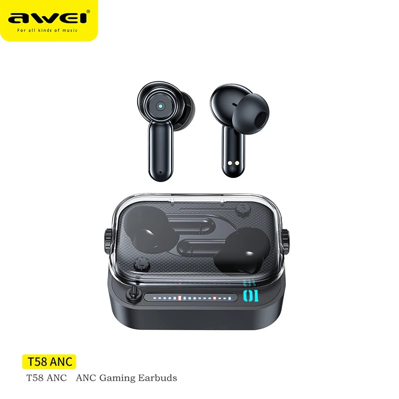 Awei T58 ANC V5.3 Wireless Bluetooth Earbuds