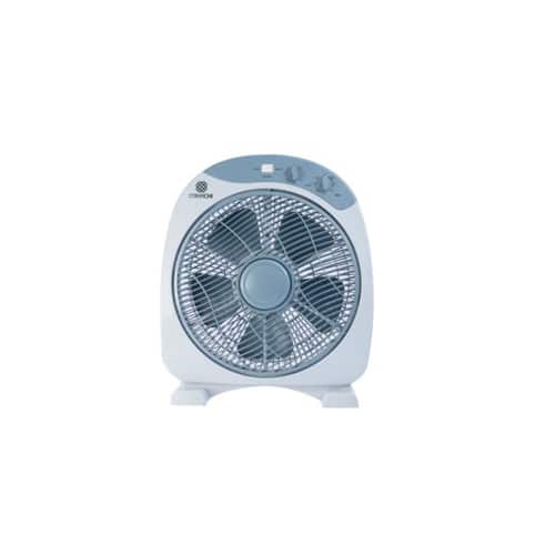 Mikachi MBF300J 12-Inch Portable Box Fan – 3-Speed Quiet Cooling with Rotating Louver