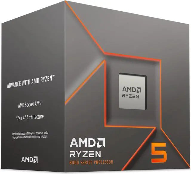 AMD Ryzen 5 8400F 4.2 GHz Six-Core AM5 Processor (Requires Graphic Card) - 100-000001591TRAY  - Tray version