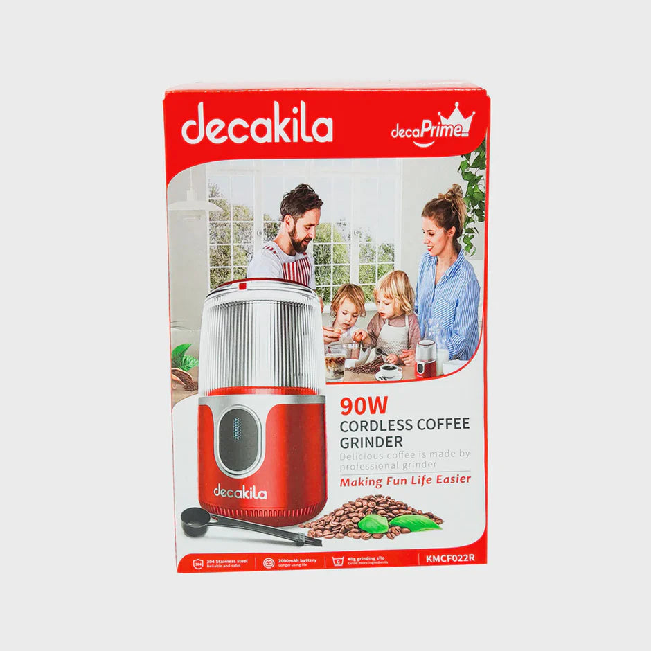 Decakila 90W Cordless Rechargeable Coffee Grinder | Portable 40g Espresso & Spice Grinder with 2000 mAh Battery (KMCF022R)