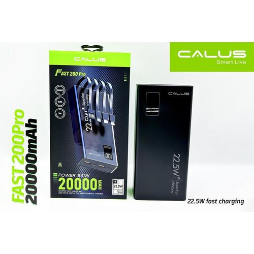 Calus Fast 200 Pro Power Bank - 20000mAh 22.5W Fast Charger (Black)