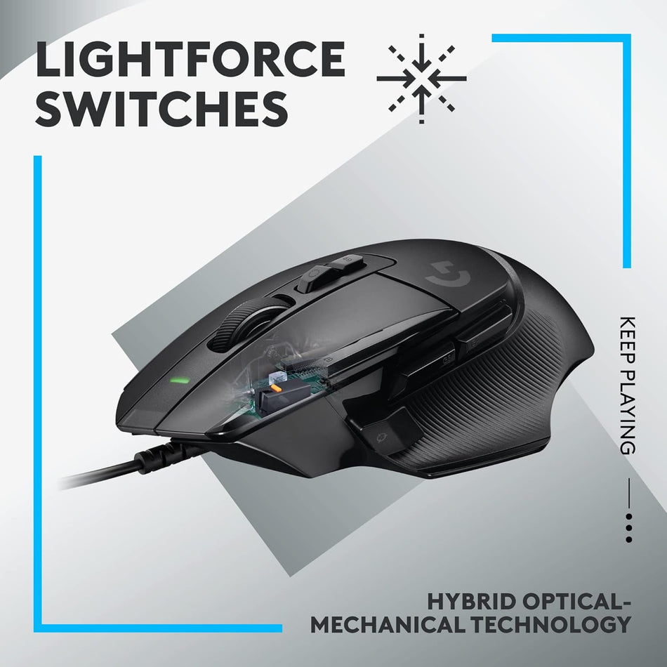 Logitech G502X Wired Gaming Mouse - Black