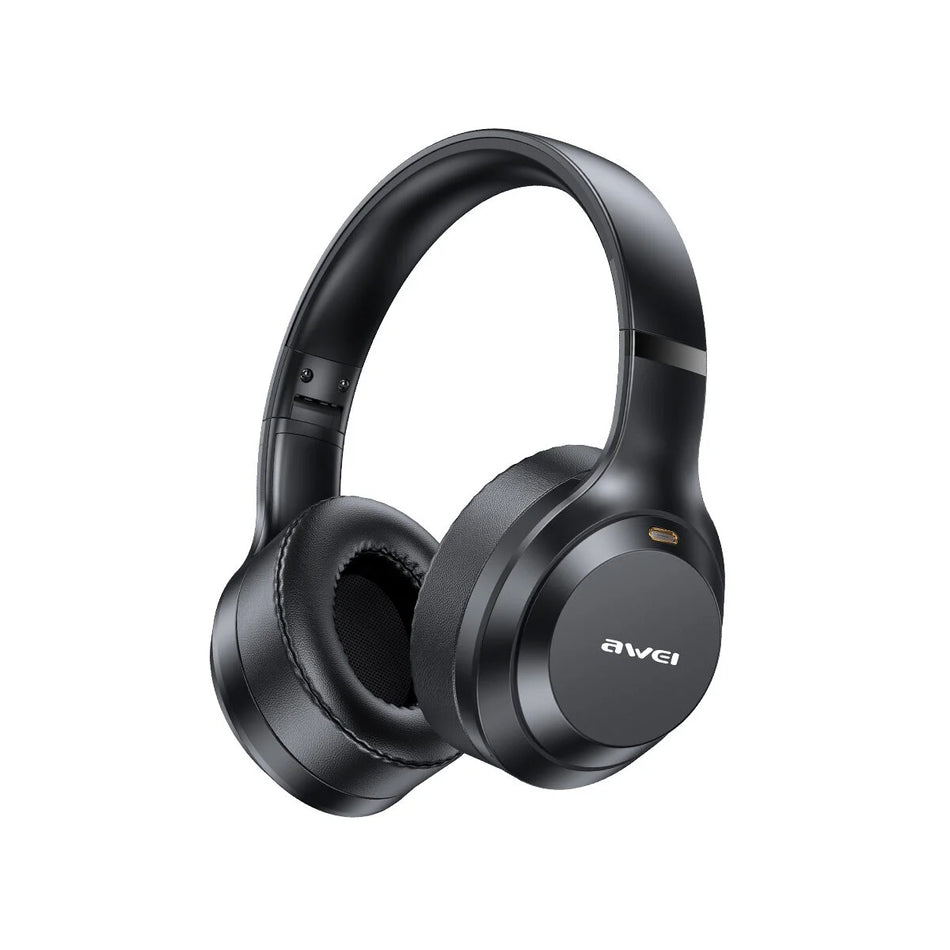 AWEI AT3 ANC Active Noise Cancelling Wireless Headphones (AT3) | Premium Over-Ear Bluetooth 5.3 Headset with HD Microphone, Deep Bass & Foldable Design