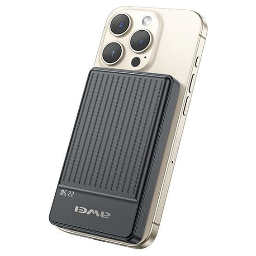Awei P33K 10000mAh Mini Magnetic Power Bank – 15W Wireless Fast Charging Portable Charger