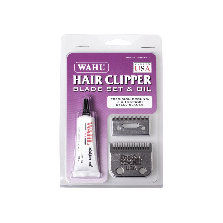 WAHL Professional Precision Ground Hair Clipper Replacement Blade Set – 0.8mm Cutting Length – 2050-500