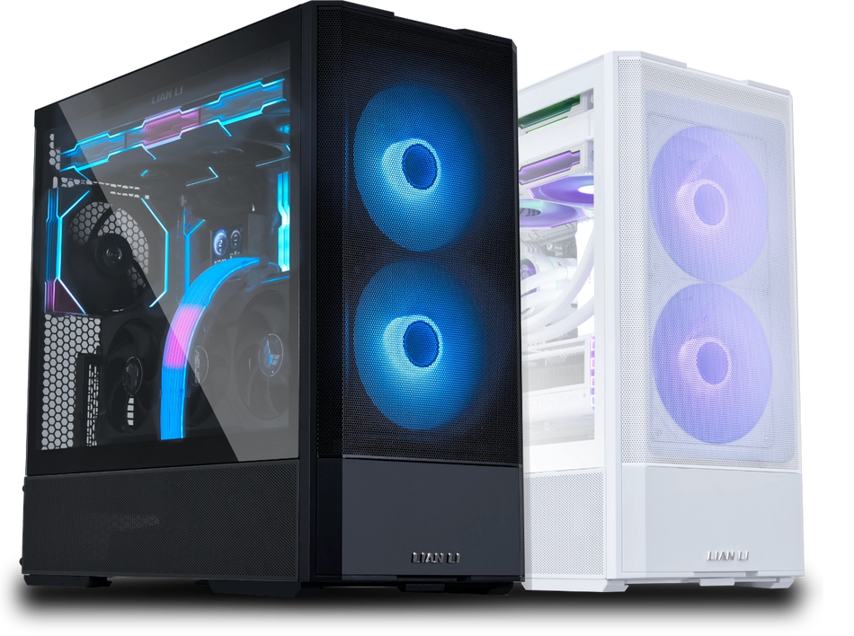LIAN LI LANCOOL 207 Compact ATX RGB Gaming Case, Airflow Optimized Mesh Panels, 2x140mm ARGB, 2x120mm Fans, USB Type-C Port, Tempered Glass Side Panel Black or White