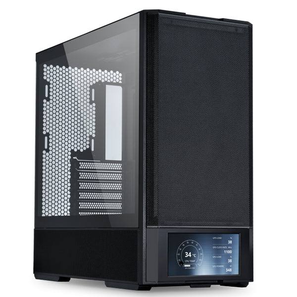 Lian Li LANCOOL 207 Digital Mid-Tower Computer Case/Gaming Cabinet - Black | Support ATX/Micro-ATX/Mini-ITX| Pre-Installed 4 Fans, LAN207DX