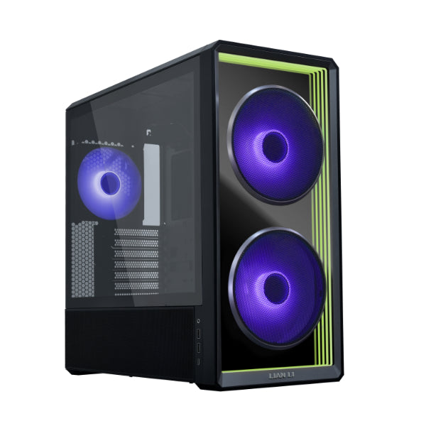 Lian Li LANCOOL 217 INF Infinity Mirror Computer Case, Mid-Tower ATX PC Case w/ 3 Pre-Installed Fans, 2x170mm ARGB Fans, 1x140mm, Front Mirror Glass Panel, Optimized Airflow - Black
