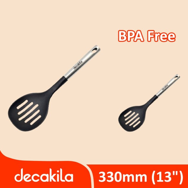 Decakila Premium Heat-Resistant Slotted Spoon | Non-Stick Safe Kitchen Skimmer & Strainer (KMTT041B)