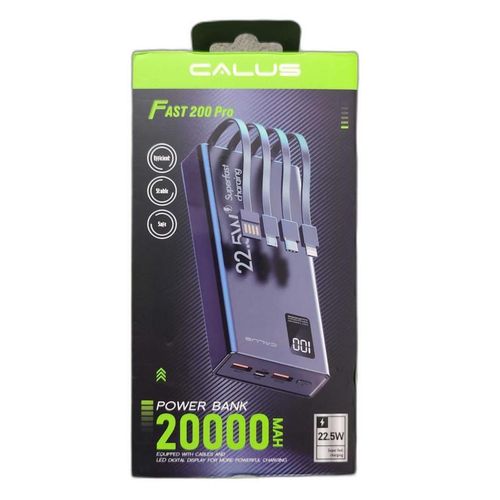 Calus Fast 200 Pro Power Bank - 20000mAh 22.5W Fast Charger (Black)