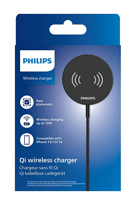Philips MagSafe Magnetic Wireless Charger Pad (15W Fast Charge) - DLP9017/00