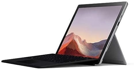 Microsoft Surface Pro 7+ 12.3in i7-1165G7 16GB RAM 256GB SSD Win 10 PRO Platinum Silver bundle with Black Keyboard 3 Months Warranty (Renewed)