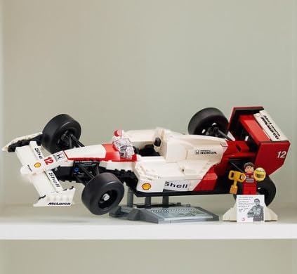 LEGO Icons McLaren MP4/4 & Ayrton Senna Minifigure Model Car Kit - Buildable F1 McLaren Set for Adults, Ages 18+ - Gift for Birthdays - 10330 (693 Pieces)