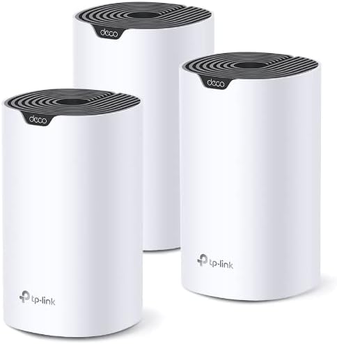 TP-Link Deco S7(3-pack) AC1900Mbps Whole Mesh WiFi System, Dual-Band WiFi Booster with Gigabit Ports, Coverage up to 5,600 ft2, Connect 150 devices, 1.2 GHz CPU, Work Amazon Alexa, Parental Controls