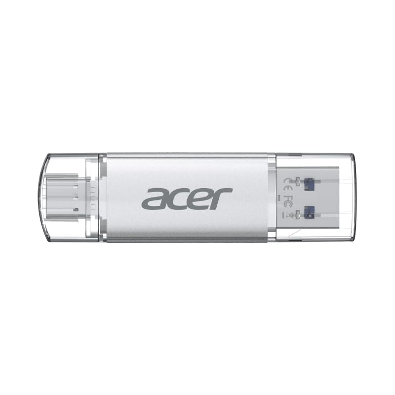 Acer UT300 Dual Port USB Flash Drive USB 3.2 Gen1 | 32 GB | USB-C & USB-A | Up to 150MB/s | Aluminum Alloy