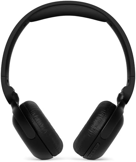 Philips TAH2209BK/97 Wireless Bluetooth On-Ear Headphones with 32mm Drivers, Fast Charging, Up to 25 Hours Playtime & Lightweight Design - Black