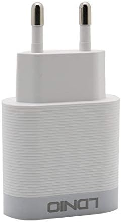 LDNIO A303Q 18W Fast Wall Charger with Micro USB Cable - White, EU Plug, QC3.0, 90% Energy Conversion, 50% Faster Charging, Compatible with Nokia, iPhone, Samsung Galaxy