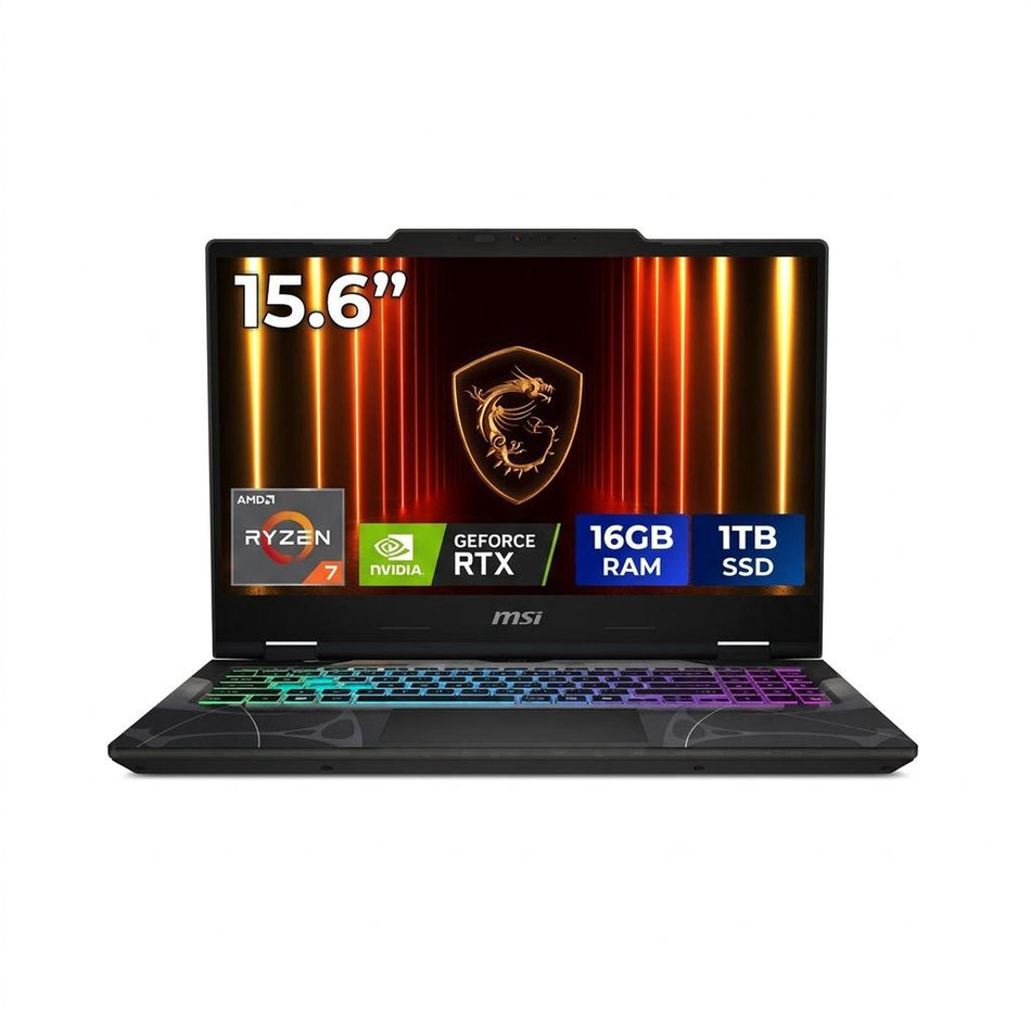 MSI Cyborg A15 15.6" 144hz FHD Gaming Laptop - AMD Ryzen 7 260 - GeForce RTX 5060 - 16GB DDR5 RAM - 1TB SSD - Windows 11 Home (Cyborg A15 AI B2HWFKG-030US)