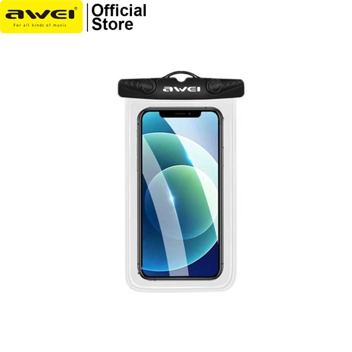 Awei X33 Waterproof Bag black - Underwater IPX8 Waterproof Clear Phone Case Fully Transparent Dry Bag Perfect for Swimming Water Sports