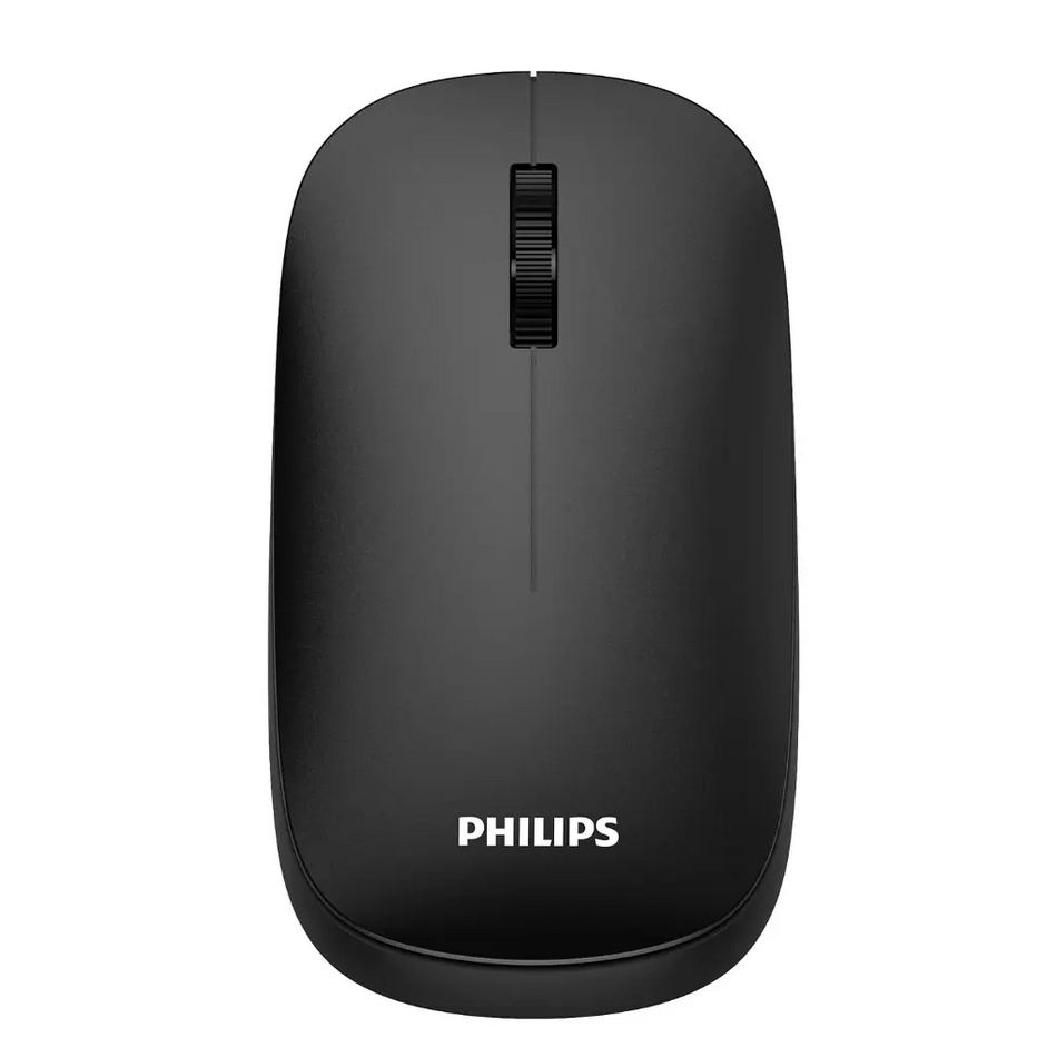 Philips SPK7438 Wireless Optical Mouse - Dual Mode (2.4 GHz + Bluetooth), High Precision Tracking, Ambidextrous Design & Plug-and-Play USB Receiver
