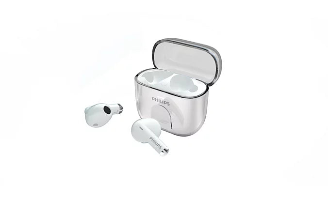 Philips TAT1158 True Wireless Earbuds - Dynamic Bass, AI-Powered Clear Calls, Up to 21 Hours Playtime, Bluetooth 5.3 & IPX4 Water Resistance - Black (TAT1158BK/97) & White (TAT1158WT/97)