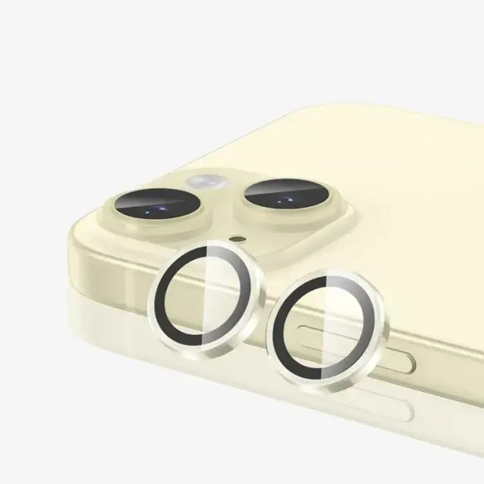 Green Lion HD Camera Lens Protector for iPhone 15 and iPhone 15 Plus | Premium Tempered Glass Camera Ring Shield with Anti-Scratch Ultra-Clear Optical Clarity - Yellow Edition (GNCMHDP15PLYL)