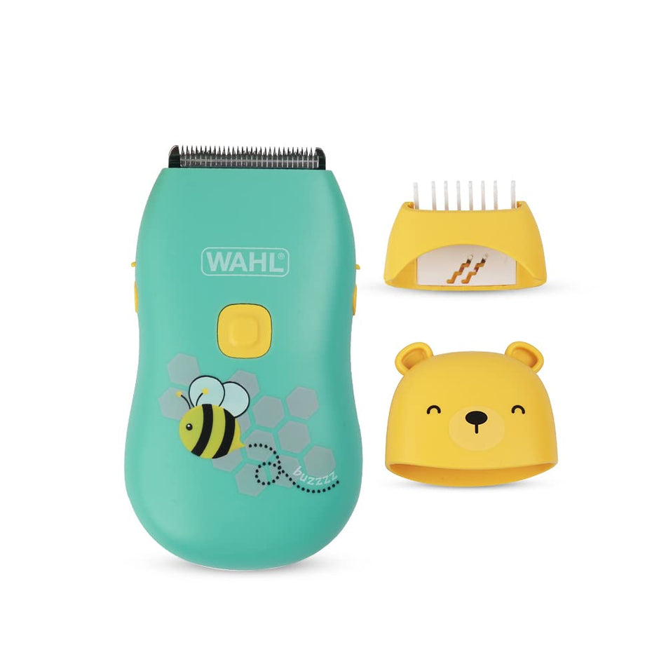 Wahl 70002-024 Bee Gentle Li-Ion Rechargeable Baby Clipper; For children up to age 6; 0.5mm-12mm; Fully Washable IPX7 Technology; 140-minutes run time on 2 hr charge