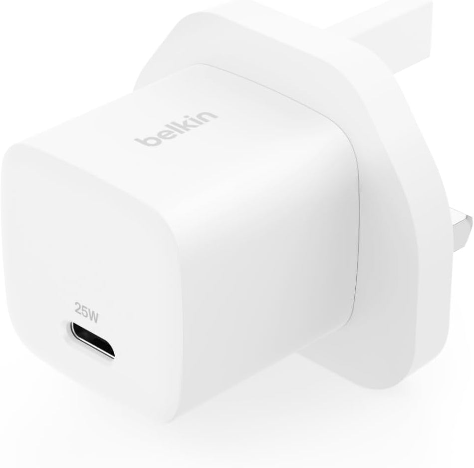 Belkin USB-C Plug 25W - USB-C Phone Charger PD 3.0 Fast Charging White