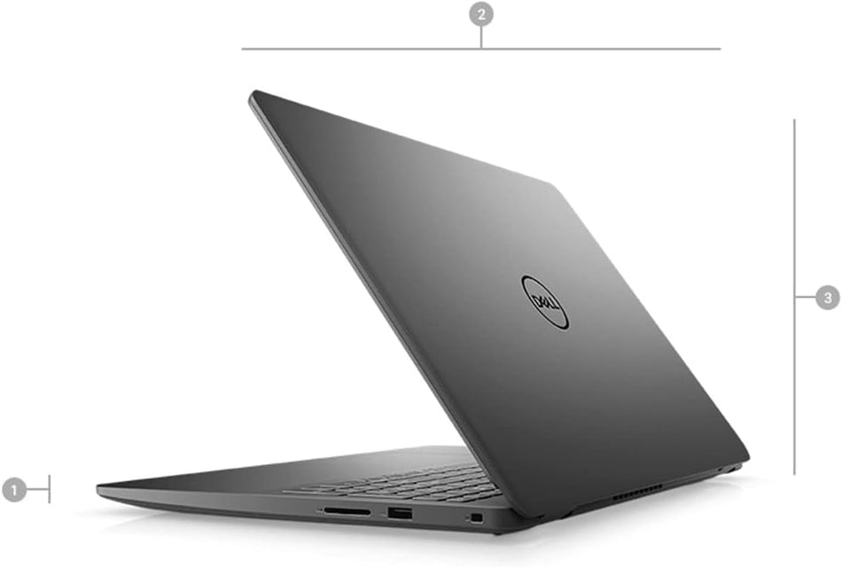 Dell Vostro 3500 i3-1115G4 Processor, 15.6-inch HD (1366 x 768) Anti-glare, 8GB DDR4, 256GB SSD , Intel(R) UHD Graphics, Windows 10 Home  Accent Black+Free wireless Mouse