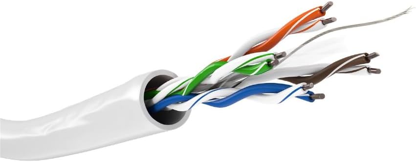 Goobay CAT 6 Network Cable, U/UTP, AWG 23/1 Solid CCA, White, 100 m Spool (94965)