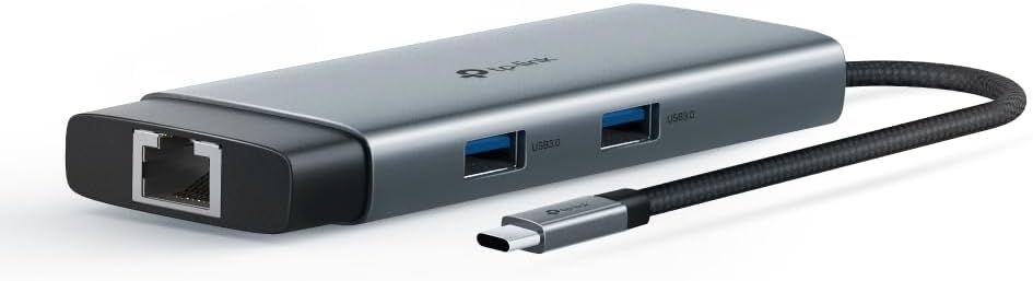 TP-Link UH6120C USB C Hub PD100W, 4K 60Hz HDMI, 1× USB C 5Gbps, 2× USB A 5Gbps, Gigabit Ethernet, Compatible with MacOS, Windows, Linux, iPad OS, iOS, Android, ChromeOS, Nintendo