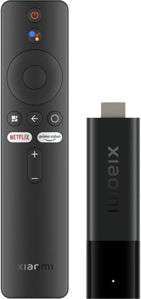 XIAOMI TV Stick 4K Streaming Device with Google TV, Dolby Vision & Atmos, Wi-Fi 6, Bluetooth Voice Remote - Black