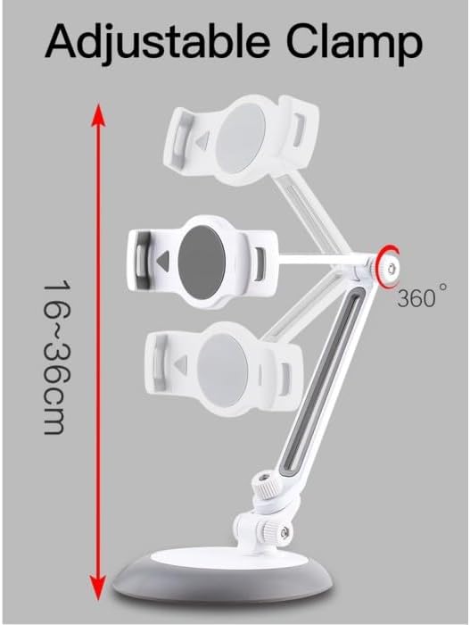 Yesido C33 Adjustable Desktop 10 Inch Tablet Monitor Phone Holder | 360 Degree Clamp Tablet Phone Holder