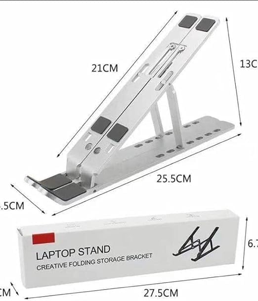 Creative Folding Laptop Stand | Portable Adjustable Storage Bracket | Ergonomic Laptop Holder for Home, Office, and Travel | Lightweight, Foldable & Space-Saving