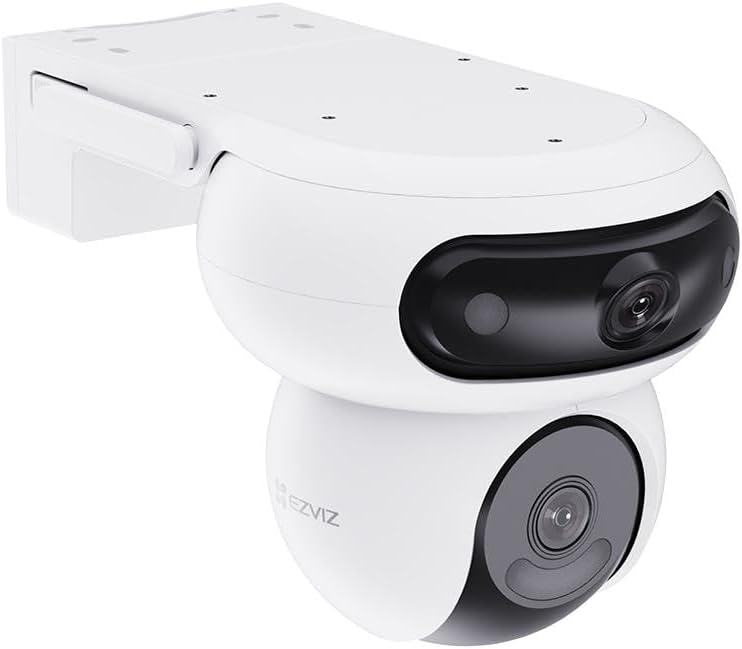 EZVIZ H9c Dual 2K 4MP Outdoor Smart Wi-Fi Camera (Dual-Lens Array, 360° Panoramic View, AI Co-Detection Tracking, Active Defense, Weatherproof, CS-H9c)