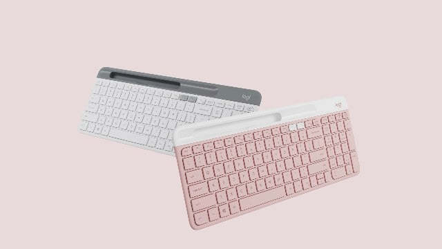 Combo Logitech MK470 Slim Wireless Keyboard and Mouse ,2.4 GHZ Receiver, Off White 1 Year Warranty