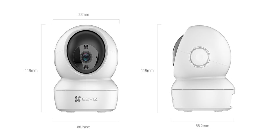 EZVIZ H6c Pro 2K+ Smart Wi-Fi Camera | Auto-Zoom Tracking | Color Night Vision | H.265 Video Technology