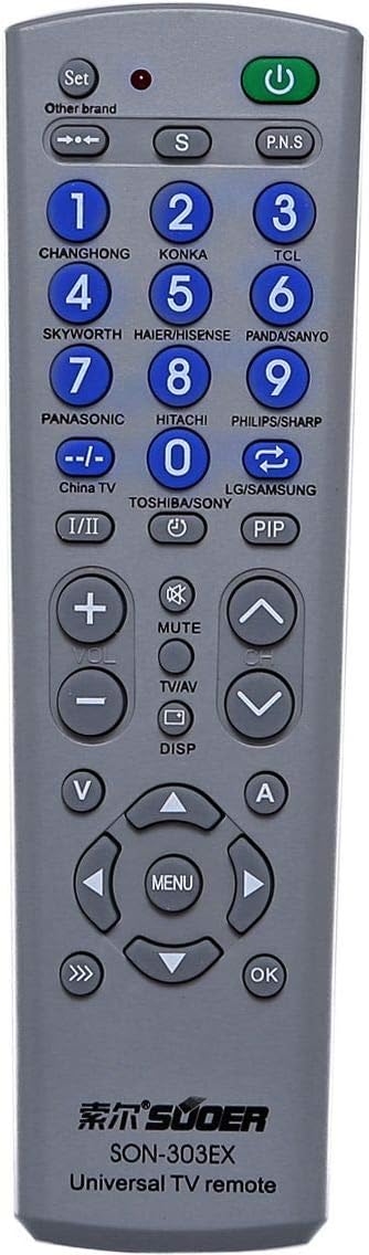 Suoer Universal TV remote control SON-303EX