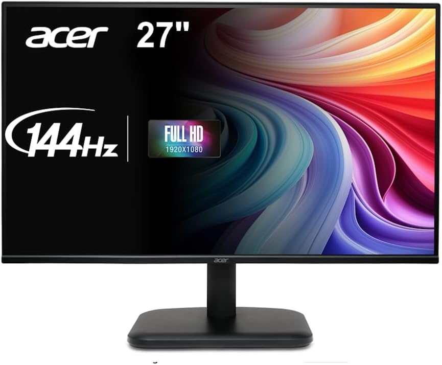 Acer 27" FHD IPS Super Comfort EK1 Monitor - EK271 P6, 144Hz, VGA, HDMI & Built-in Speaker