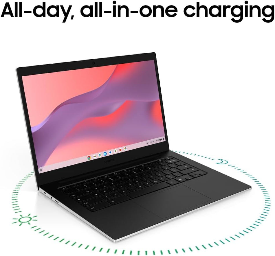 Samsung 14" Galaxy Chromebook Go Laptop PC Computer, Intel Celeron N4500 Processor, 4GB RAM, 64GB Storage, ChromeOS, XE340XDA-KA2US, Silver