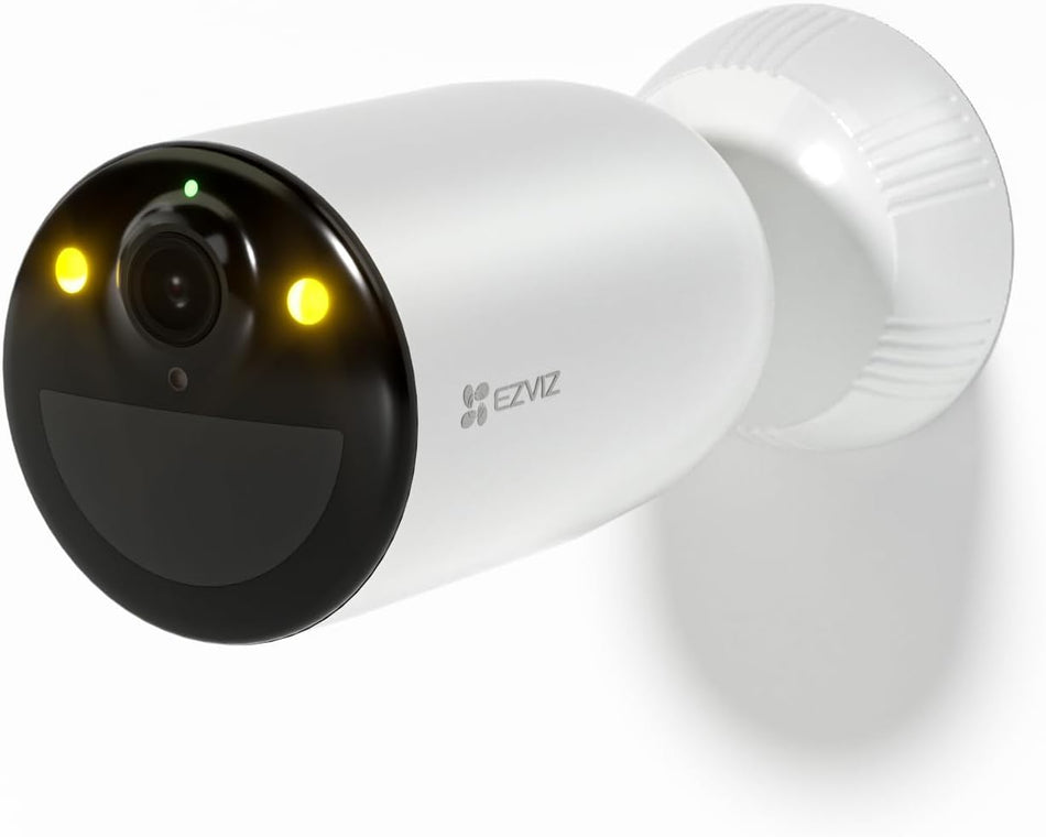 Camera EZVIZ CB3 2K Wireless Outdoor Rechargeable WiFi, 4 Month Battery Life, Human Detection, Customizable Voice Alerts, Two-Way Talk, Color Night Vision, Weatherproof, Compatible with Alexa