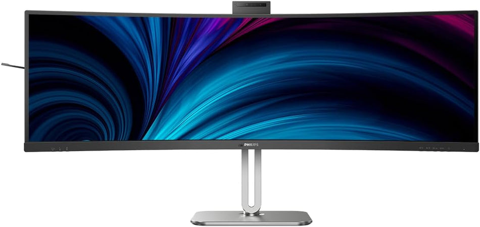 Philips 49B2U5900CH 5000 Series 49" Dual QHD SuperWide Curved Monitor (5120x1440, 75Hz, VA, 4ms, HDR400, USB-C Docking, Built-in 5MP Webcam & Speakers)