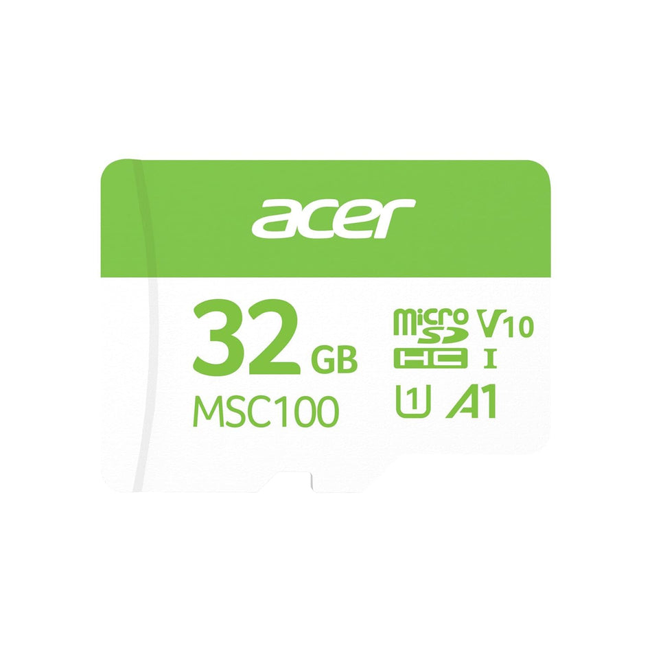Acer MSC100 MicroSD Memory Card Series, 32GB (U1 V10 A1) & 128GB (U3 V30 A1), Up to 100MB/s Read Speed, Full HD / 4K Video Recording, Compatible with Smartphones Cameras Tablets Drones
